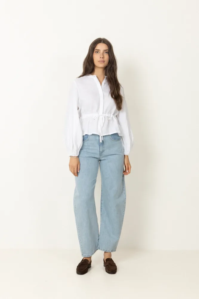 Camille Linen Shirt - White - Bilde 2