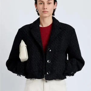 PROENZA SCHOULER – Nima Jacket Basket Weave – Black