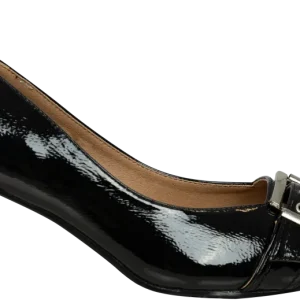 Biamaralyn Buckle Pump Faux Leather – Black Patent