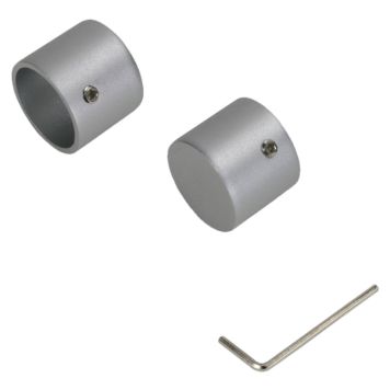 ENDESTYKKE LIEDECO PUR 20 MM 2STK SØLV ENDESTYKKE LIEDECO PUR 20 MM 2STK SØLV