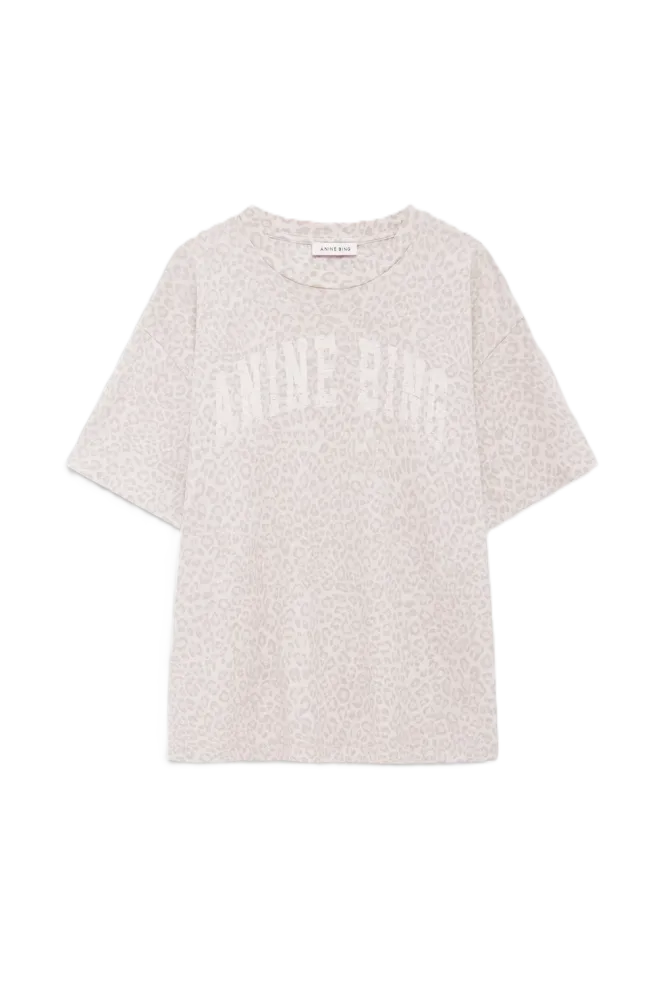 Cade Tee Anine Bing - Washed White Leopard