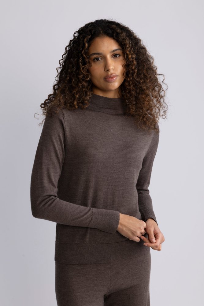 Thea Hanni Ls Knit T-Neck - Delicioso - Bilde 2