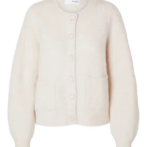 Sia Ras Ls Knit Pocket Cardigan – Birch Melange