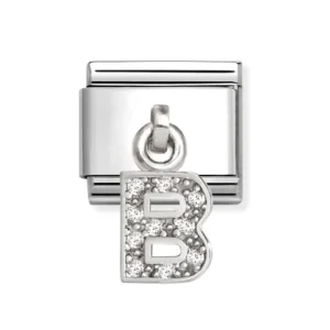 Nomination – Link CHARMS LETTERS cz and 925 sterling silver B