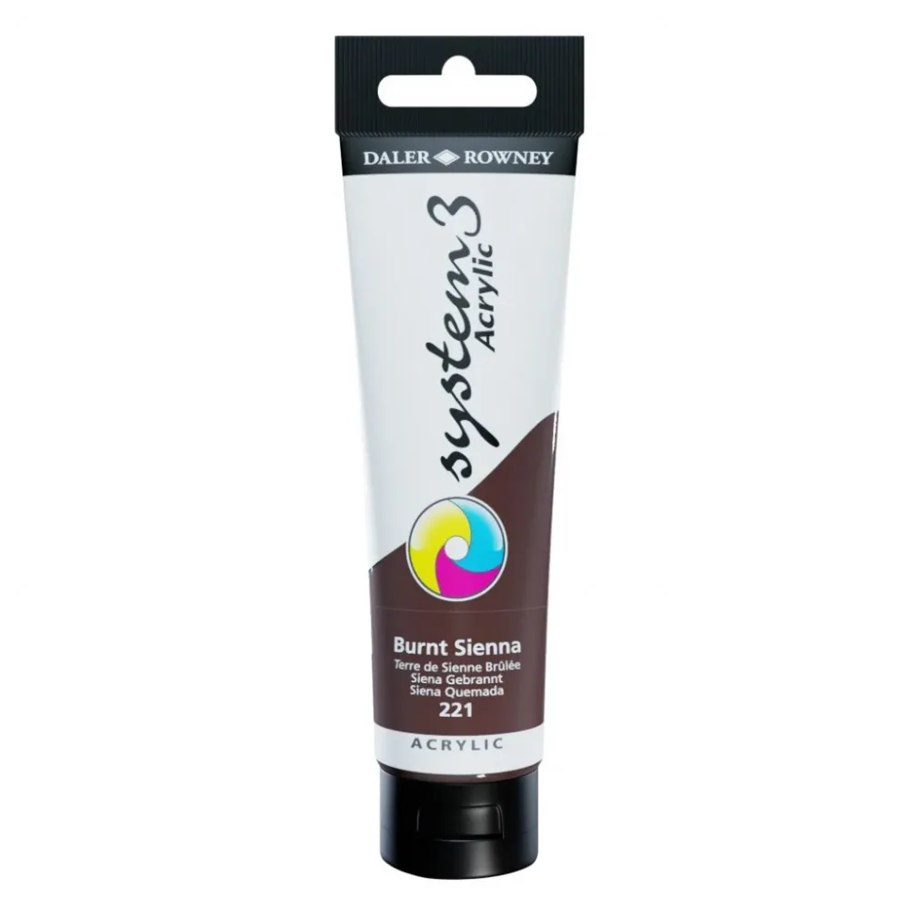 Daler Rowney – System3 150ml – 221 Burnt Sienna Daler Rowney – System3 150ml – 221 Burnt Sienna