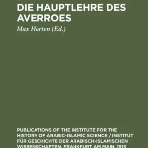 Die Hauptlehre des Averroes Die Hauptlehre des Averroes
