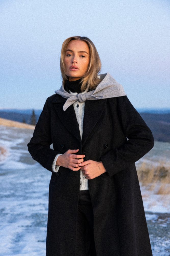 Victoria Wool Scarf - Grey Melange - Bilde 3