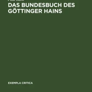 Bundesbuch des Göttinger Hains Bundesbuch des Göttinger Hains