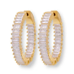 Baguette Hoops – Clear Baguette Hoops – Clear