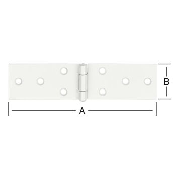 HENGSEL VORMANN STÅL 140X34MM HVIT HENGSEL VORMANN STÅL 140X34MM HVIT