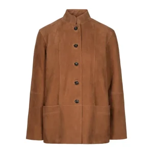 Lauren Leather Jacket – Camel Suede