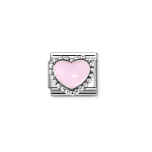 Nomination – Link SYMBOLS enamel and 925 sterling silver PASTEL PINK RAISED HEART Nomination – Link SYMBOLS enamel and 925 sterling silver PASTEL PINK RAISED HEART