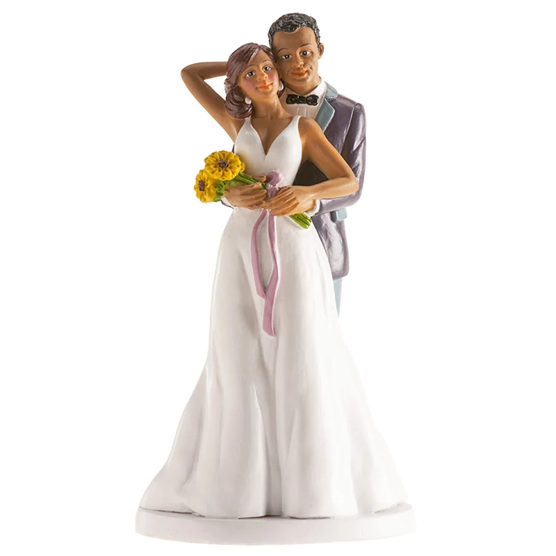 Kaketopp til bryllup -Holder rundt med blomster- 18cm Kaketopp til bryllup -Holder rundt med blomster- 18cm