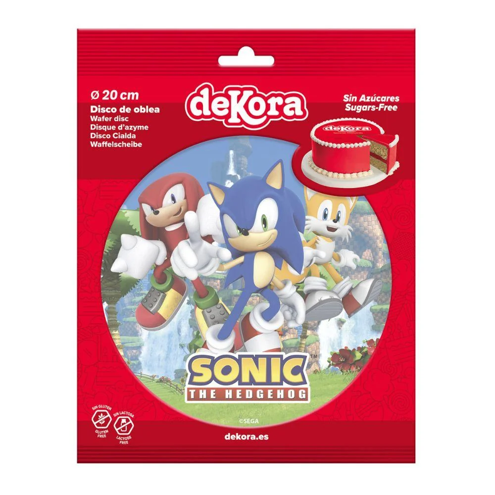 Spiselig kakebilde i wafer, Sonic, Ø20cm - Bilde 2
