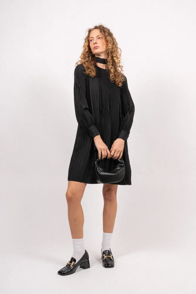 Satin Miami Dress - Shiny Black - Bilde 2