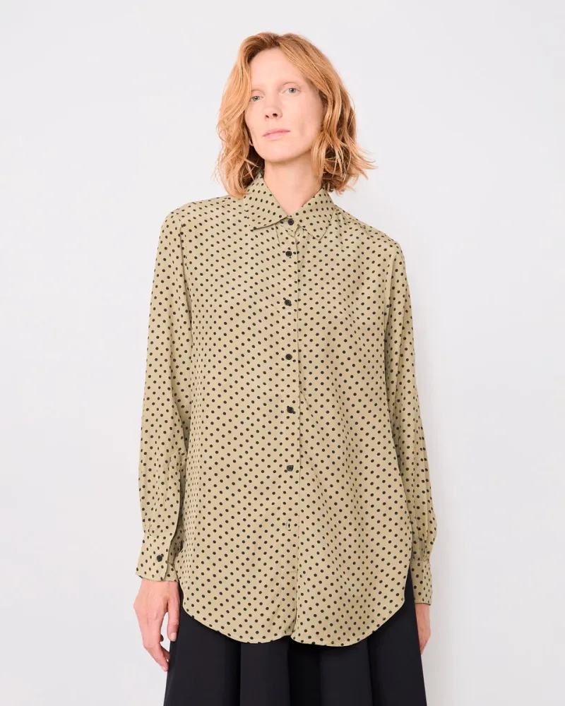 Officine Générale - Elzi Shirt - Britishkhaki/Black - Bilde 3