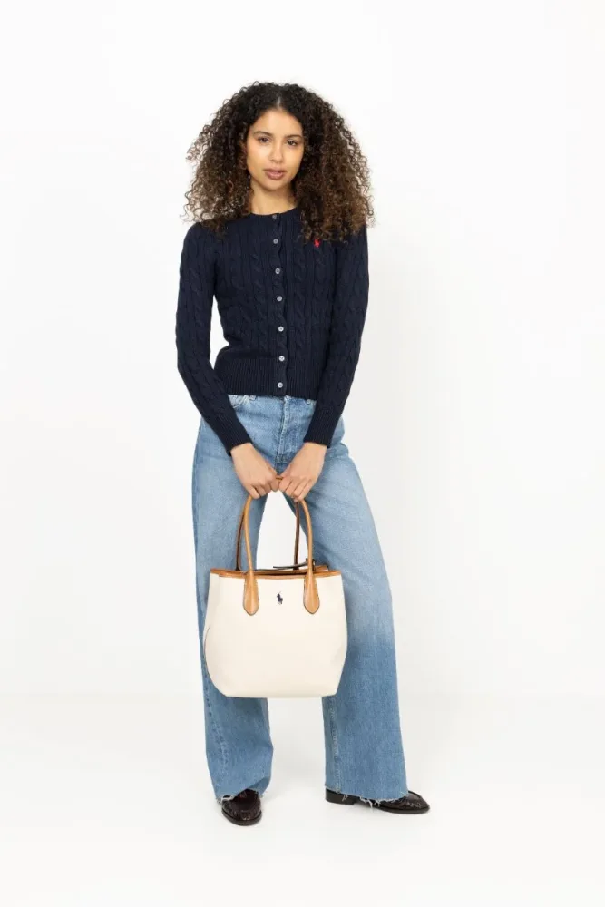 Bellport Canvas Medium Tote - Natural/Navy - Bilde 3