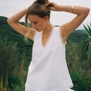 Cara Cotton Top – White