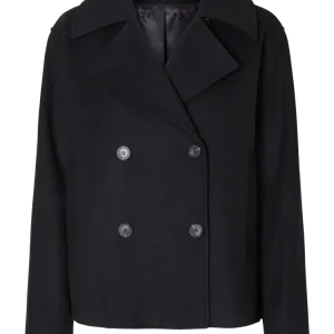 Alma Short Wool Jacket – Black