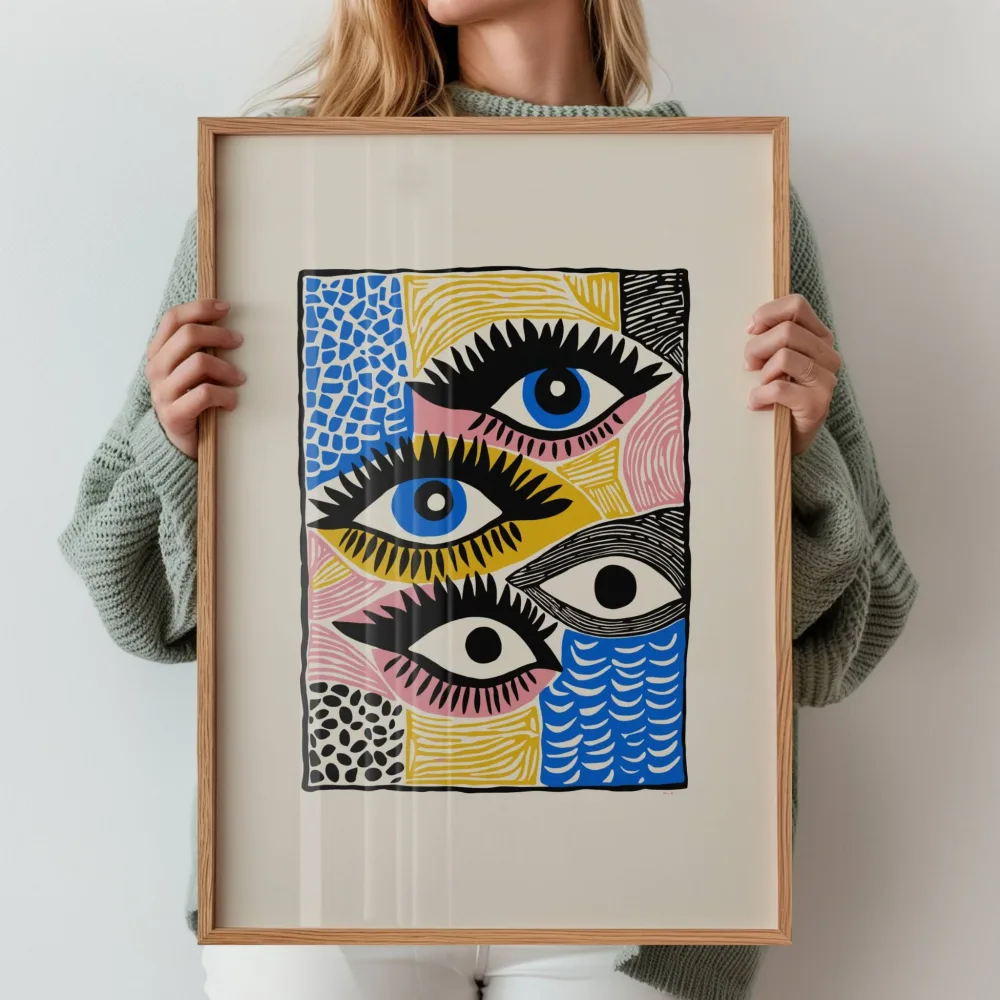VISION BLOCKS - KUNSTPLAKAT MED ØYEMOTIV - Bilde 2