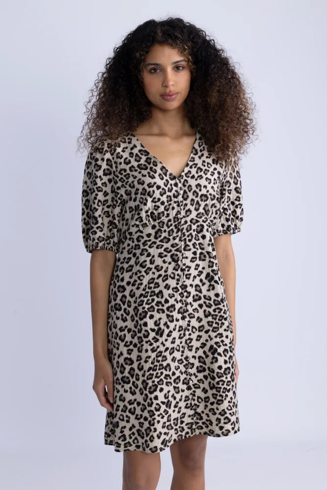 Kalani Vlora 2/4 Dress Aop - Humus Leo - Bilde 3