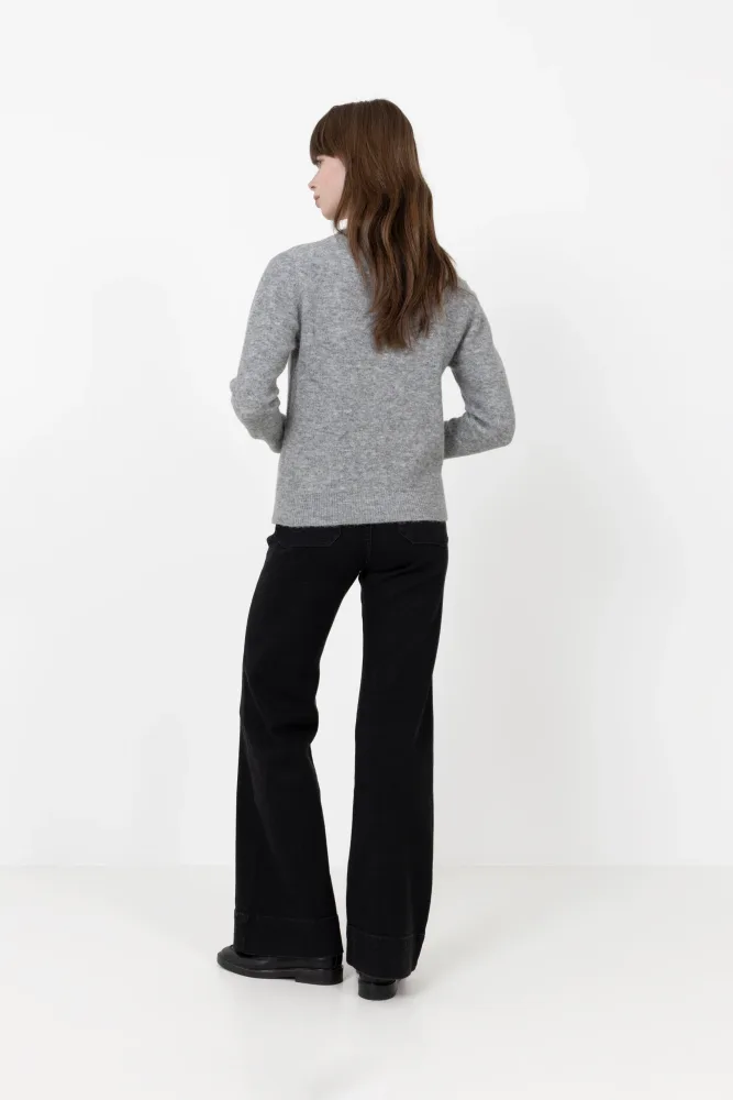 Nor Short Cardigan - Grey Melange - Bilde 3
