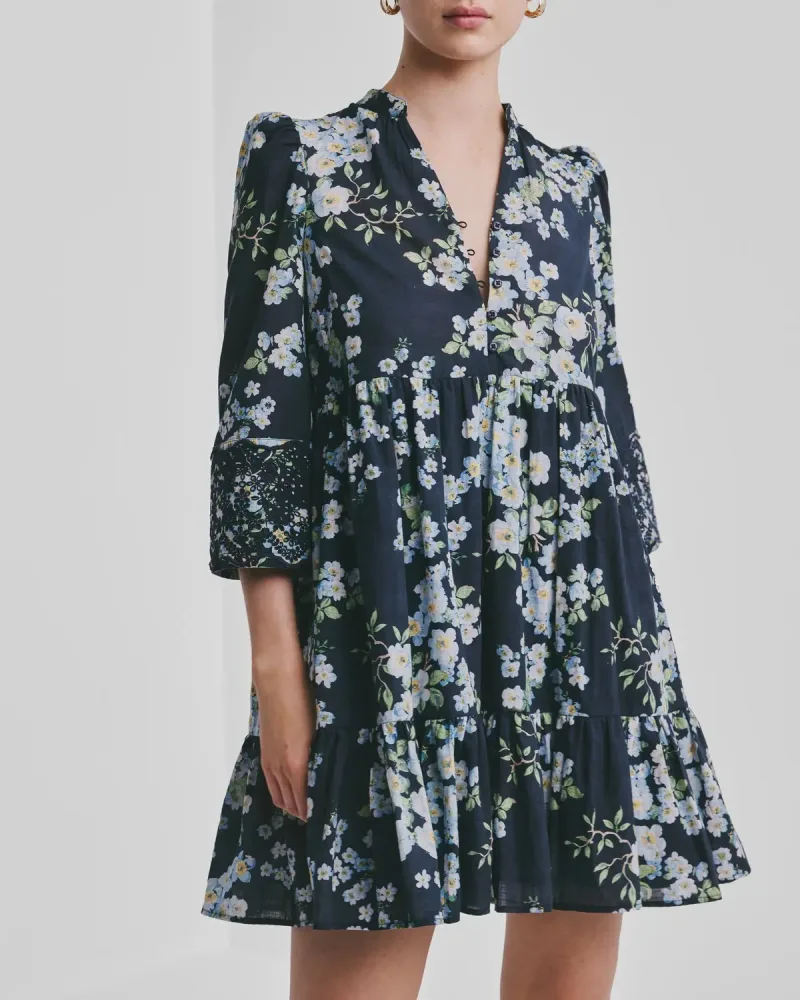 Cotton Slub Tunic Dress - Cherry Blossom - Bilde 2