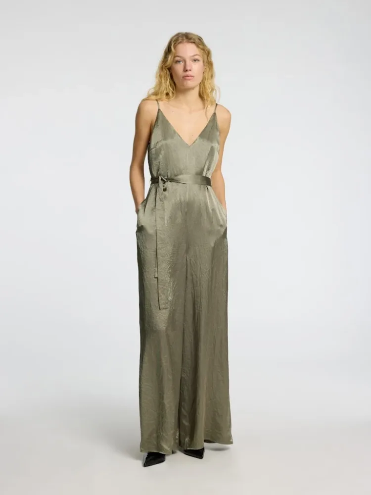 Selene Sl Wide Leg Jumpsuit B - Vetiver - Bilde 3