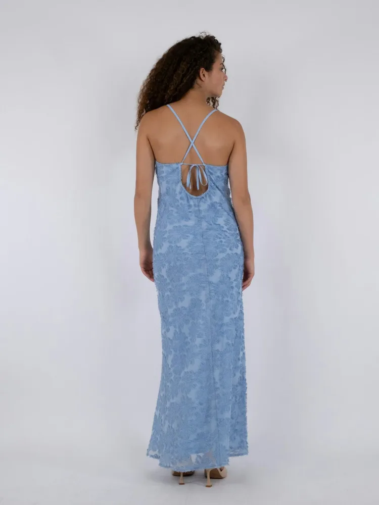 Clia Fringe Dress - Sky Blue - Bilde 3