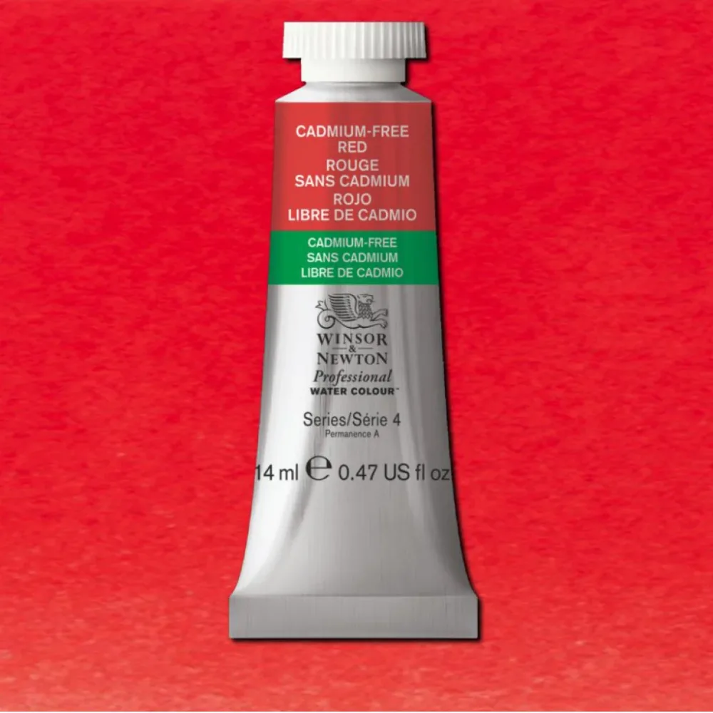 W&N - Artists Water Colour 14ml - 901 Cadmium-Free Red
