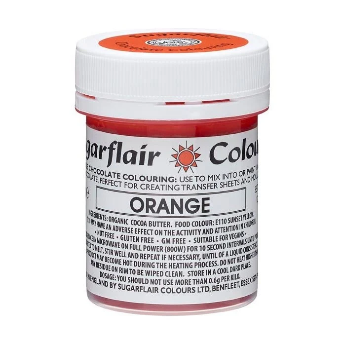Sugarflair Sjokoladefarge -oransje- 35g