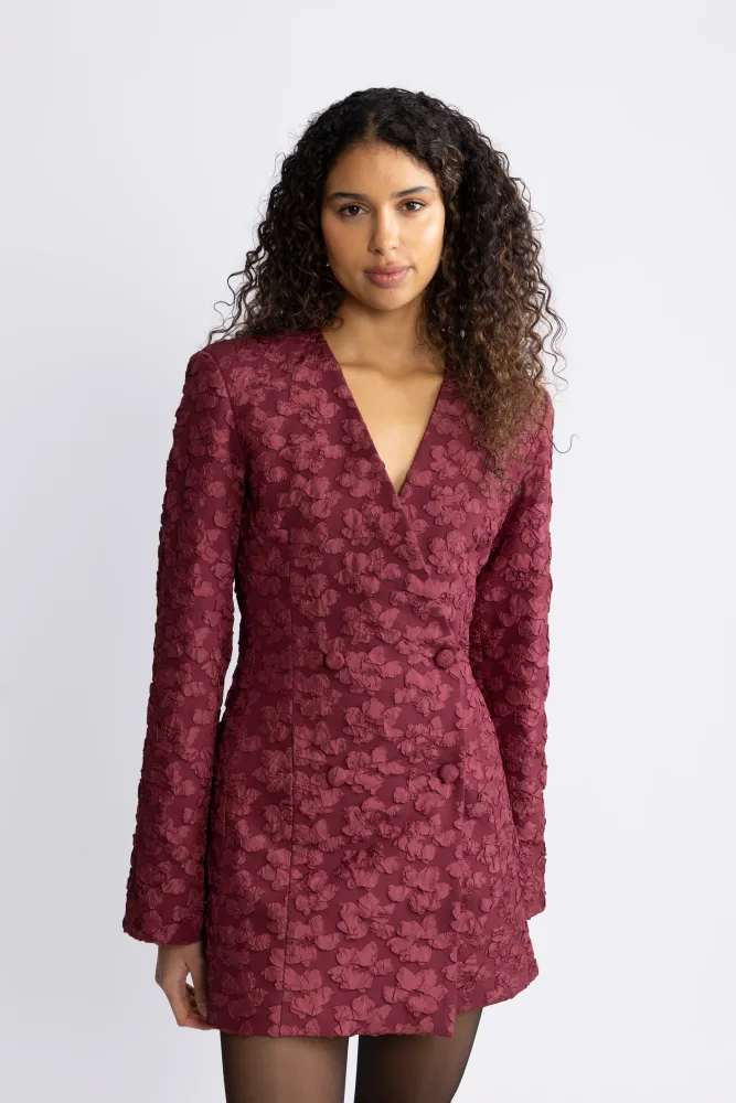 Jacquard Blazer Dress - Zinfandel - Bilde 2