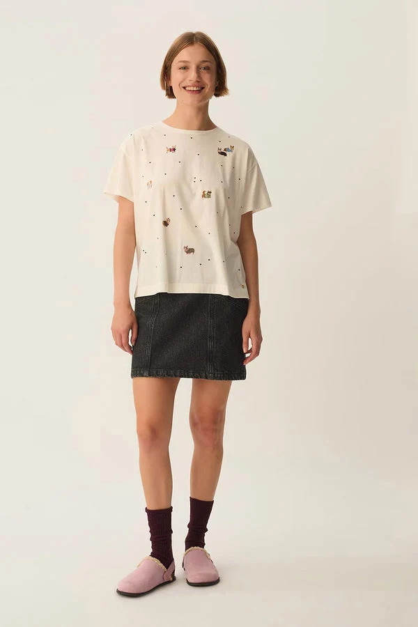 DES PETITS HAUTS - Fanelie Tee-Shirt - Ecru - Bilde 2