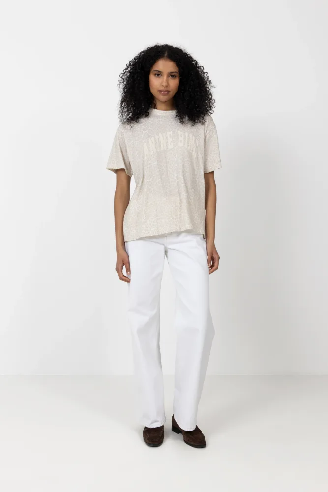 Cade Tee Anine Bing - Washed White Leopard - Bilde 2