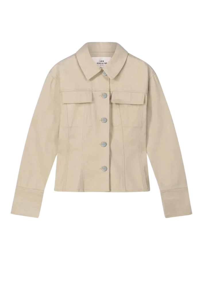Shaped Denim Jacket - Raw Cotton