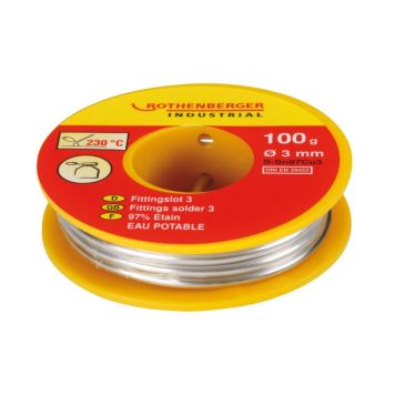 LODDETRÅD ROTHENBERGER INDUSTRIAL Ø3MM 100G LODDETRÅD ROTHENBERGER INDUSTRIAL Ø3MM 100G