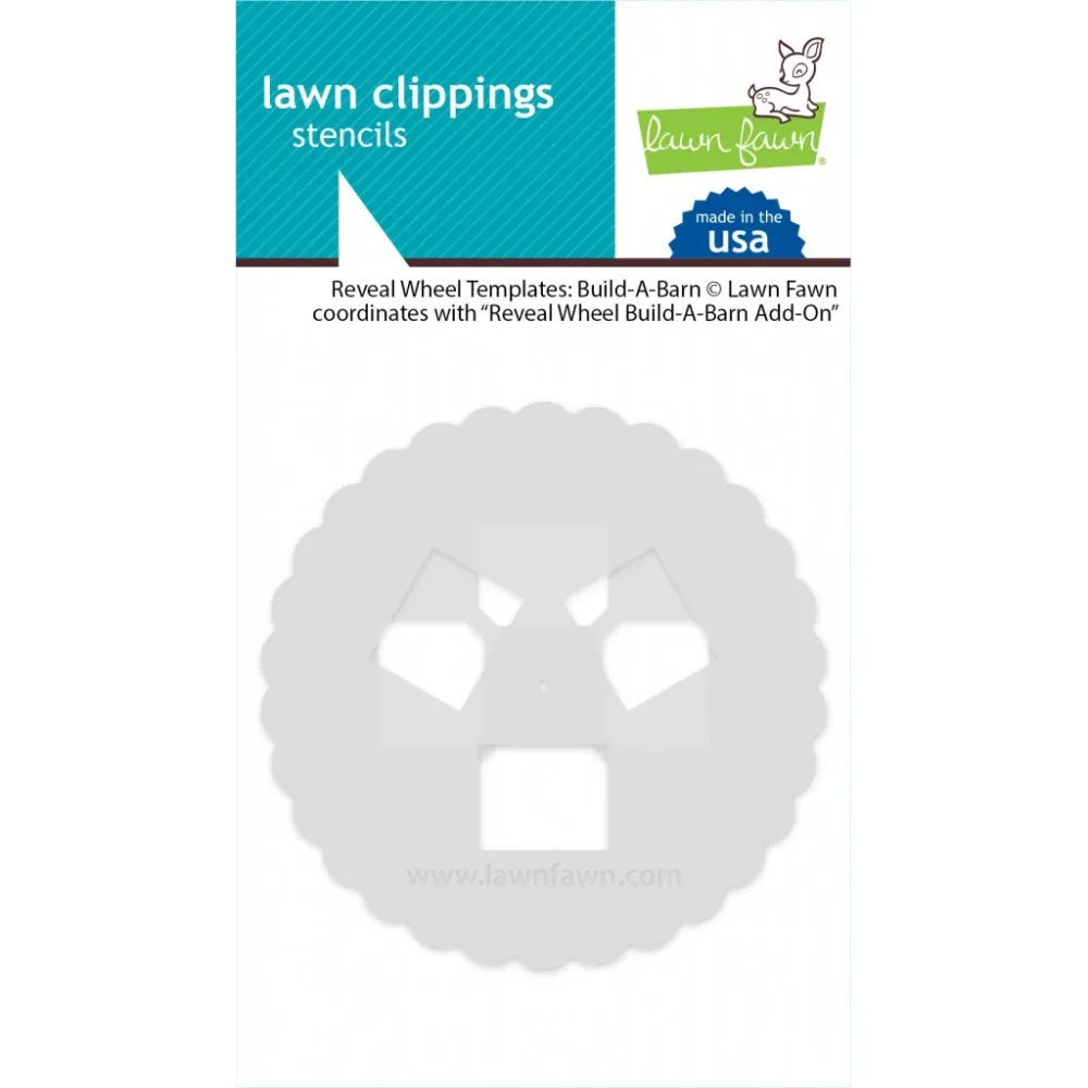 Lawn Clippings Stencils - Reveal Wheel Templates: Build-A-Barn