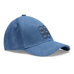 June Denim Cap – Dark Blue With Blue Monogram