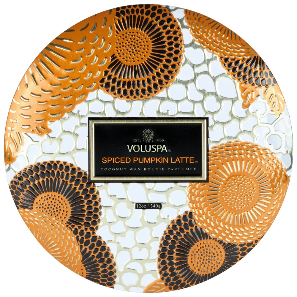 3 Wick Tin Candle – Spiced Pumpkin Latte
