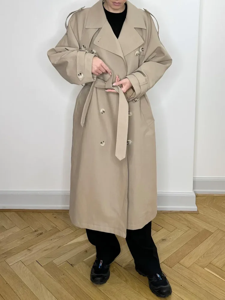 Bobby Canvas Trenchcoat - Beige - Bilde 3