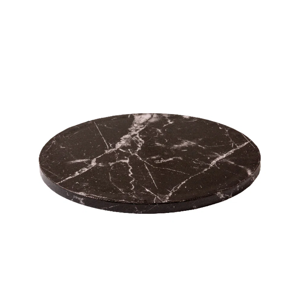 Kake Drum Rund Svart Marmor 36cm