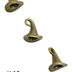 Charms – miniatyr – metallcharms – 4D Heksehatt 3 stk – vintage gull Charms – miniatyr – metallcharms – 4D Heksehatt 3 stk – vintage gull