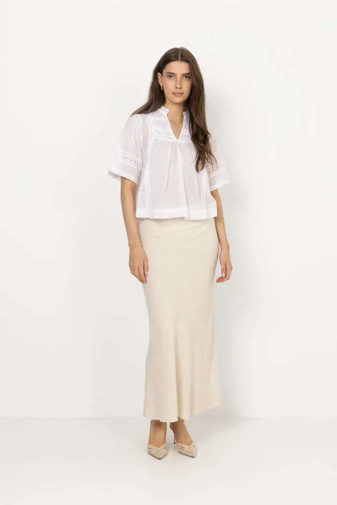 Siama S Voile Blouse - White - Bilde 2