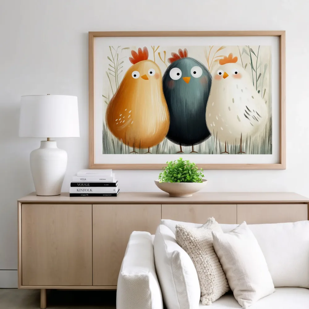 Tre Påskehøner – Påskeplakat - Bilde 2