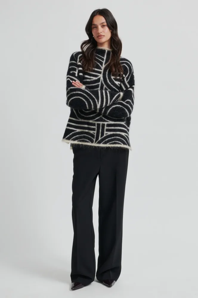 Signa Knit T-Neck - Black - Bilde 2
