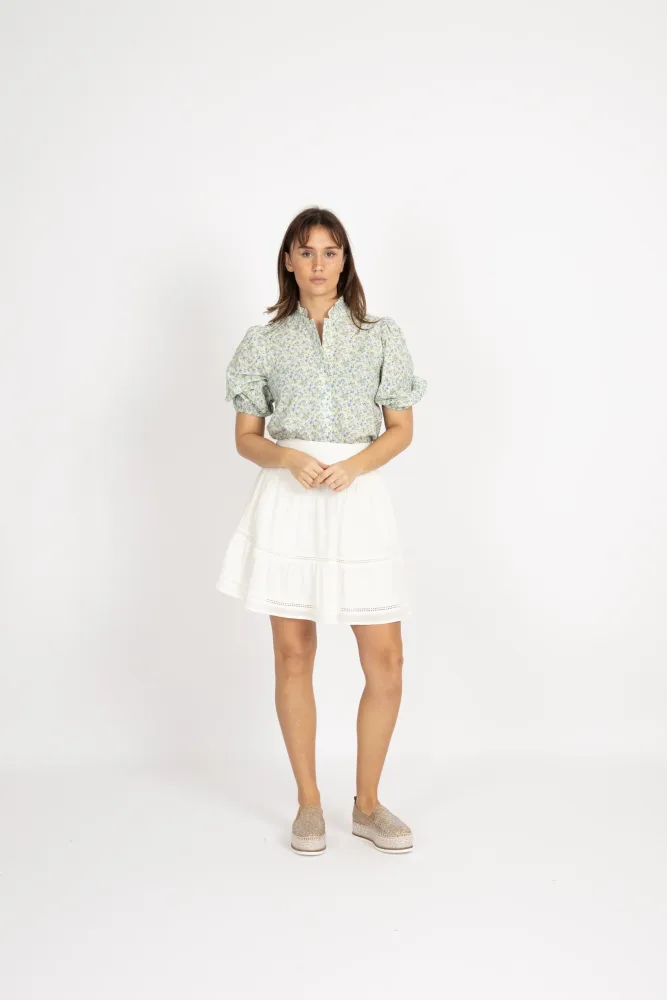Tiffany Short Sleeve Shirt - Blue/Green - Bilde 2