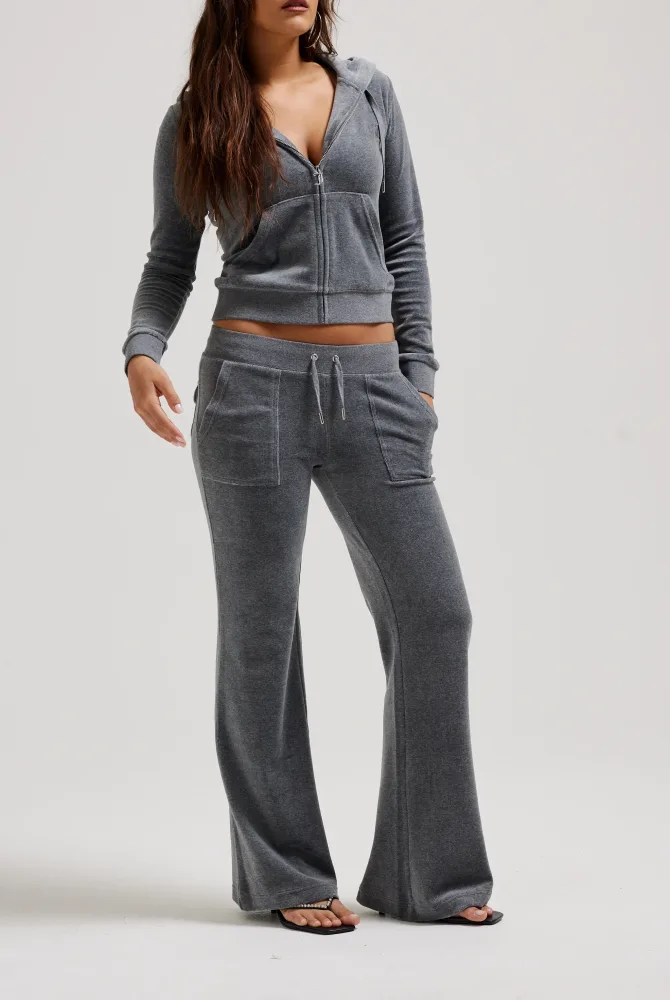 Layla Low Rise Flare Pocketed - Charcoal Marl - Bilde 3