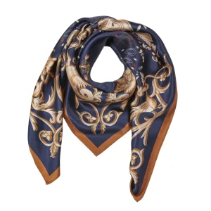 Lola Silk Scarf – Navy