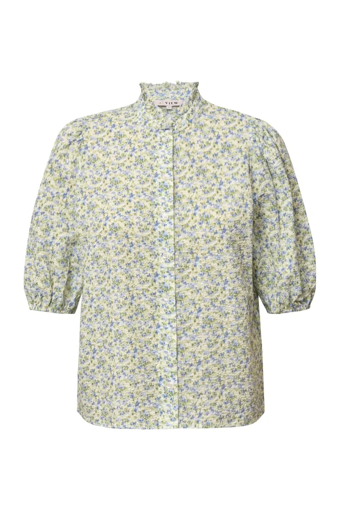 Tiffany Short Sleeve Shirt - Blue/Green