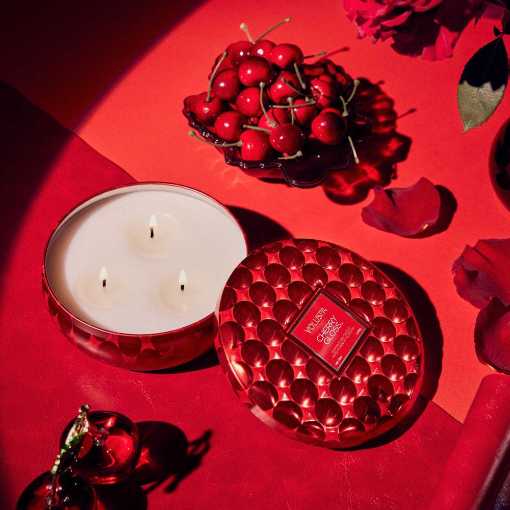 3 Wick Tin Candle - Cherry Gloss - Bilde 2